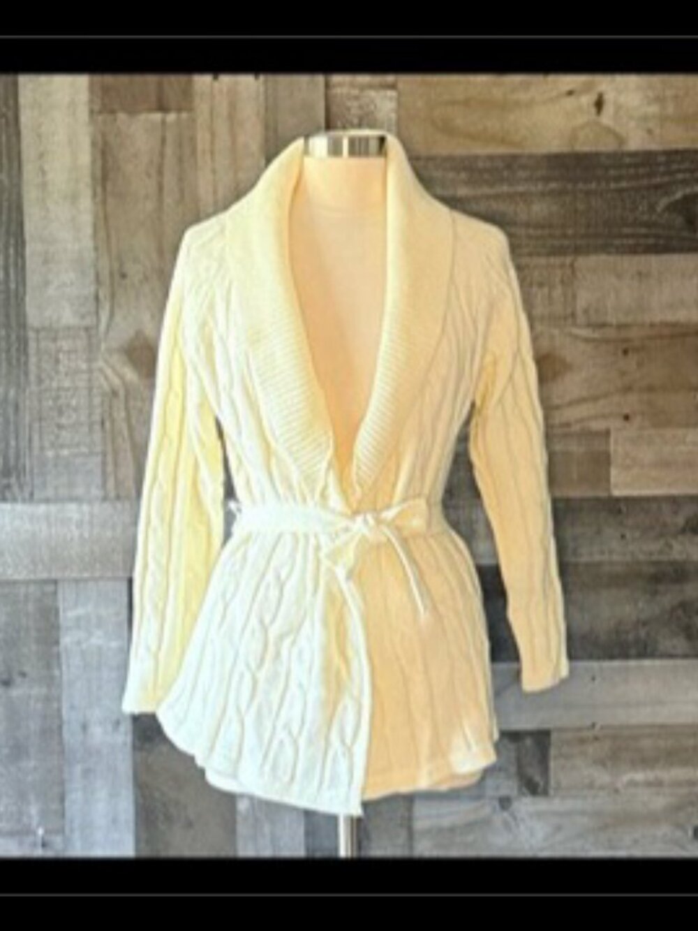 Cozy Cable-Knit Wrap Cardigan - Cream